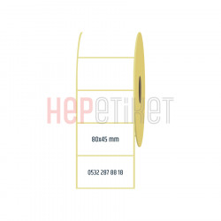 80x45 mm Lamine Termal Etiket