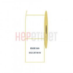 80x90 mm Lamine Termal Etiket