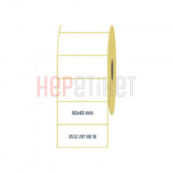 90x40 mm Lamine Termal Etiket
