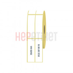 30x90 mm 2'li Ayrık PP Opak Etiket 30x90 mm 2'li Ayrık PP Opak Etiket