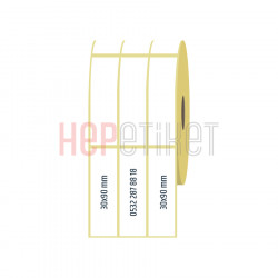 30x90 mm 3'lü Ayrık PP Opak Etiket 30x90 mm 3'lü Ayrık PP Opak Etiket