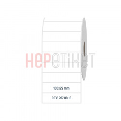 100x25 mm PP Opak Etiket 100x25 mm PP Opak Etiket