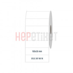 100x30 mm PP Opak Etiket 100x30 mm PP Opak Etiket