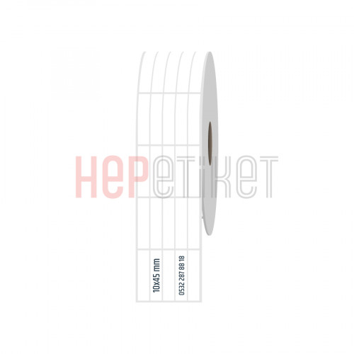 10x45 mm 5li Ayrık PP Opak Etiket