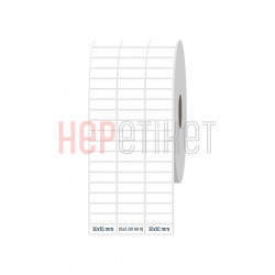 30x10 mm 3'lü Ayrık PP Opak Etiket 30x10 mm 3'lü Ayrık PP Opak Etiket