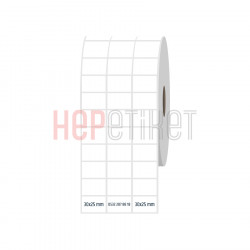 30x25 mm 3'lü Ayrık PP Opak Etiket 30x25 mm 3'lü Ayrık PP Opak Etiket
