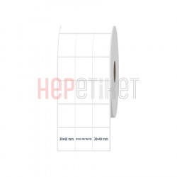 30x40 mm 3'lü Bitişik PP Opak Etiket 30x40 mm 3'lü Bitişik PP Opak Etiket