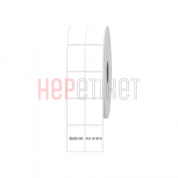 30x45 mm 2'li Ayrık PP Opak Etiket 30x45 mm 2'li Ayrık PP Opak Etiket