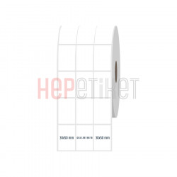 30x50 mm 3'lü Ayrık PP Opak Etiket 30x50 mm 3'lü Ayrık PP Opak Etiket