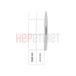 35x60 mm 2'li Ayrık PP Opak Etiket 35x60 mm 2'li Ayrık PP Opak Etiket