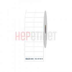 40x20 mm 2'li Bitişik PP Opak Etiket 40x20 mm 2'li Bitişik PP Opak Etiket