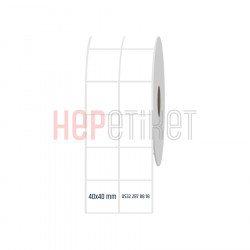 40x40 mm 2'li Ayrık PP Opak Etiket 40x40 mm 2'li Ayrık PP Opak Etiket