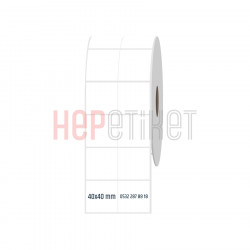 40x40 mm 2'li Bitişik PP Opak Etiket 40x40 mm 2'li Bitişik PP Opak Etiket