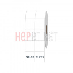 40x45 mm 2'li Ayrık PP Opak Etiket 40x45 mm 2'li Ayrık PP Opak Etiket
