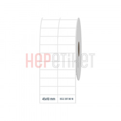 45x10 mm 2'li Ayrık PP Opak Etiket 45x10 mm 2'li Ayrık PP Opak Etiket