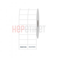 45x25 mm 2'li Ayrık PP Opak Etiket 45x25 mm 2'li Ayrık PP Opak Etiket