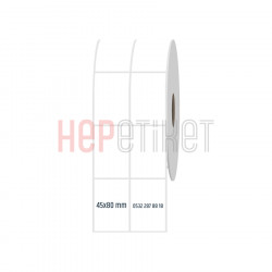 45x80 mm 2'li Ayrık PP Opak Etiket 45x80 mm 2'li Ayrık PP Opak Etiket