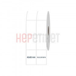 45x90 mm 2'li Ayrık PP Opak Etiket 45x90 mm 2'li Ayrık PP Opak Etiket