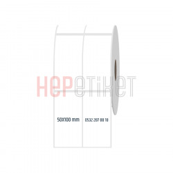 50x100 mm 2'li Ayrık PP Opak Etiket 50x100 mm 2'li Ayrık PP Opak Etiket