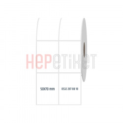 50x70 mm  2'li Ayrık Fastyre Etiket 50x70 mm  2'li Ayrık Fastyre Etiket