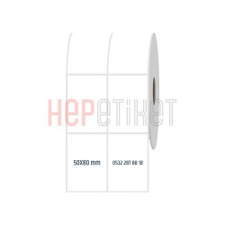 50x80 mm 2'li Ayrık PP Şeffaf Etiket 50x80 mm 2'li Ayrık PP Şeffaf Etiket