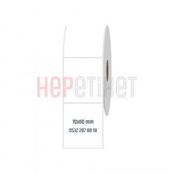 70x80 mm PP Opak Etiket 70x80 mm PP Opak Etiket
