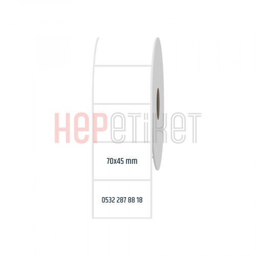 70x45 mm PP Şeffaf Etiket