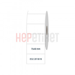 75x40 mm PP Opak Etiket 75x40 mm PP Opak Etiket