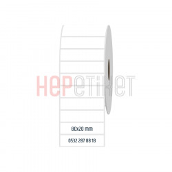80x20 mm PP Opak Etiket 80x20 mm PP Opak Etiket