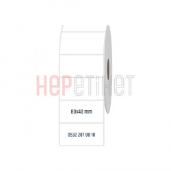 80x40 mm PP Opak Etiket 80x40 mm PP Opak Etiket