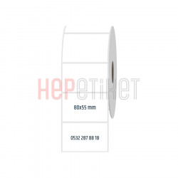 80x55 mm PP Opak Etiket 80x55 mm PP Opak Etiket