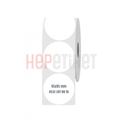 95 mm Yuvarlak PP Opak Etiket 95 mm Yuvarlak PP Opak Etiket