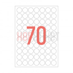 Ø25 mm Yuvarlak Kenar Lazer Etiket