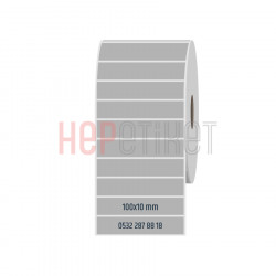100x10 mm Silvermat Etiket