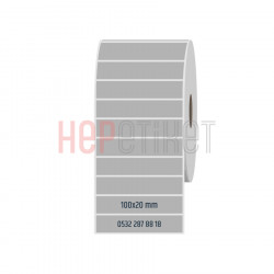 100x20 mm Silvermat Etiket