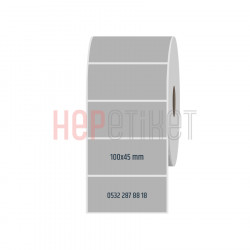 100x45 mm Silvermat Etiket 100x45 mm Silvermat Etiket