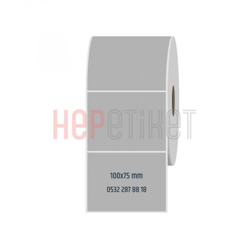 100x75 mm Silvermat Etiket