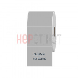 100x80 mm Silvermat Etiket 100x80 mm Silvermat Etiket