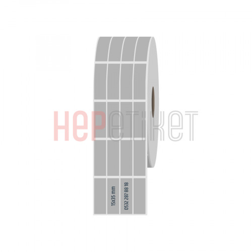 15x35 mm 4lü Ayrık Silvermat Etiket