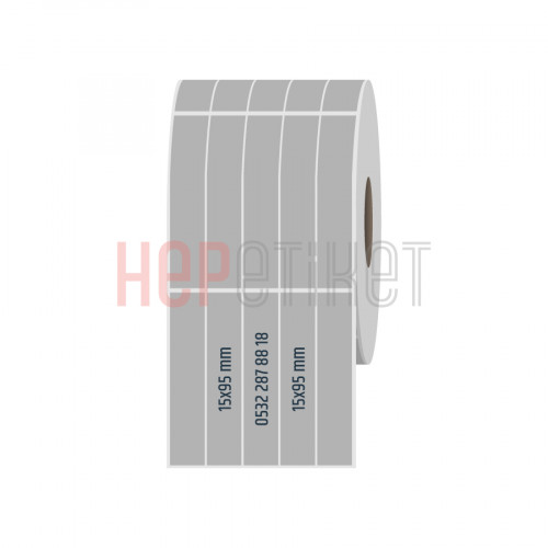 15x95 mm 5li Ayrık Silvermat Etiket