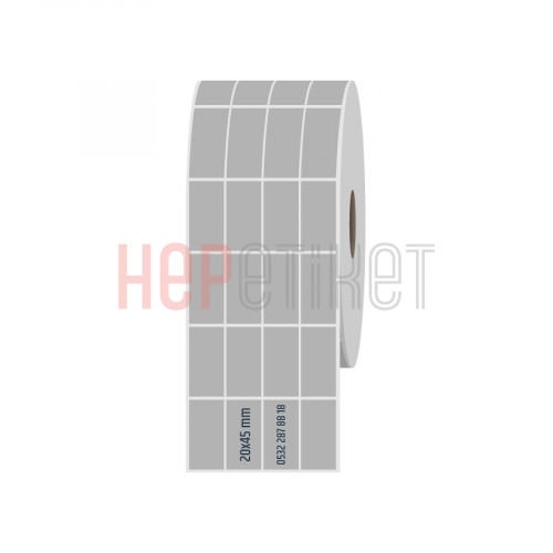 20x45 mm 4lü Ayrık Silvermat Etiket