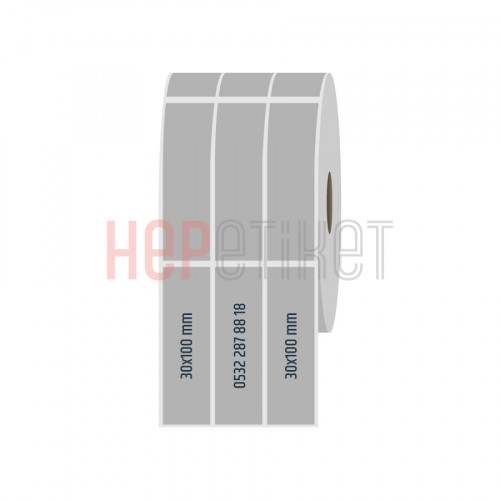 30x100 mm 3lü Ayrık Silvermat Etiket