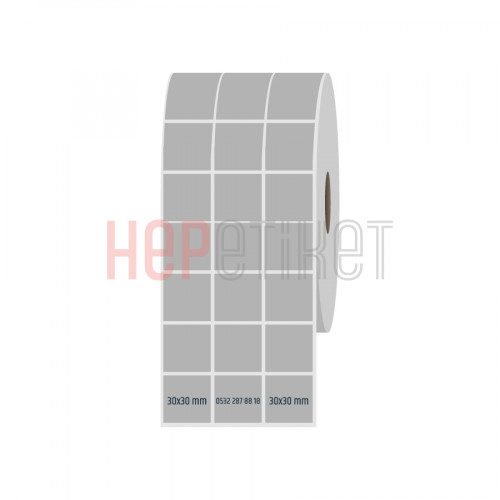 30x30 mm 3lü Ayrık Silvermat Etiket