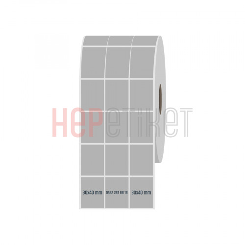 30x40 mm 3lü Ayrık Silvermat Etiket
