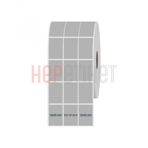 30x45 mm 3lü Ayrık Silvermat Etiket