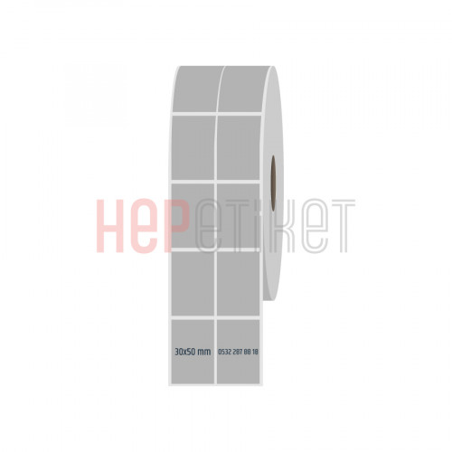 30x50 mm 2li Ayrık Silvermat Etiket