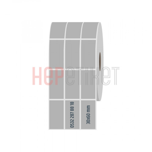 30x60 mm 3lü Ayrık Silvermat Etiket