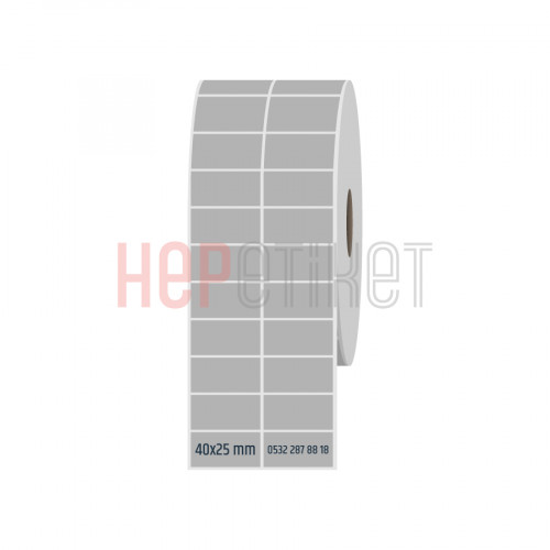 40x25 mm 2li Ayrık Silvermat Etiket