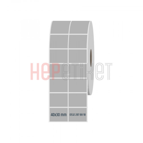 40x30 mm 2li Ayrık Silvermat Etiket