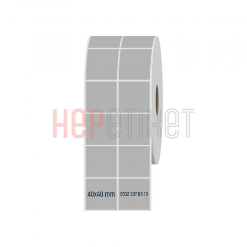 40x40 mm 2li Ayrık Silvermat Etiket